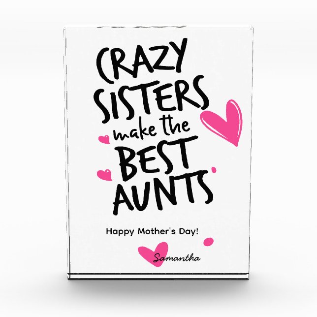 Mother's Day Gift For Aunt Pink Hearts Photo Frame (Front)