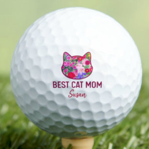 Mothers Day Gift for Cat Mother - Elegant Flowers  Golf Balls