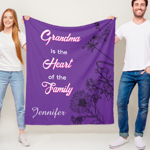 Mother's day gift for Grandma from Grandkids  Fleece Blanket