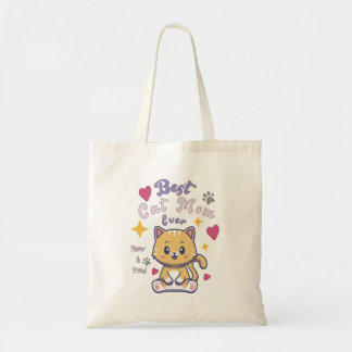 mother's day gift for moms lover cat tote bag