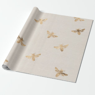 Mothers Day Gift Gold Queen Bee Wrapping Paper