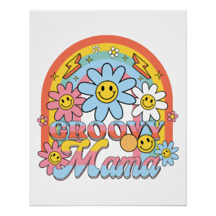 Mother's Day Gift Groovy Mama Poster