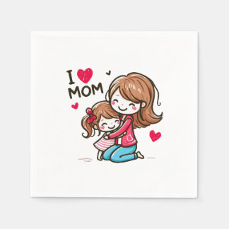 Mother's Day Gift | I Love Mum Napkin