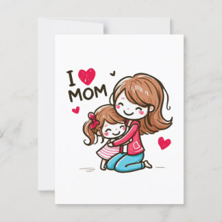 Mother's Day Gift | I Love Mum Postcard
