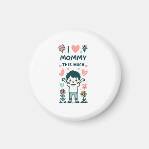 Mother's Day Gift I Love Mummy This Much Magnet