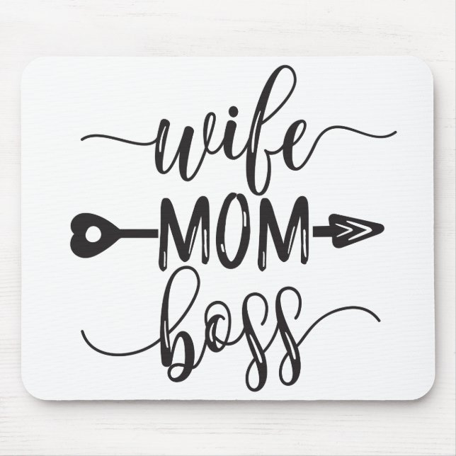 Mother's Day Gift Ideas Wife Mum Boss Mouse Pad (Front)