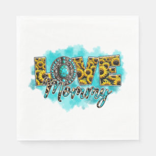 Mother's Day Gift Love Floral Mummy Napkin