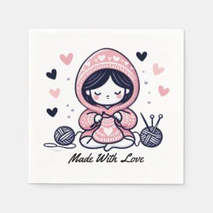 Mother's Day Gift Made With Love Napkin