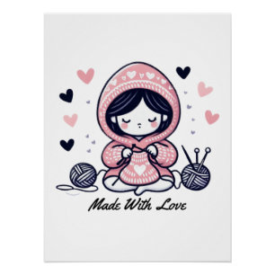 Mother's Day Gift Made With Love Poster