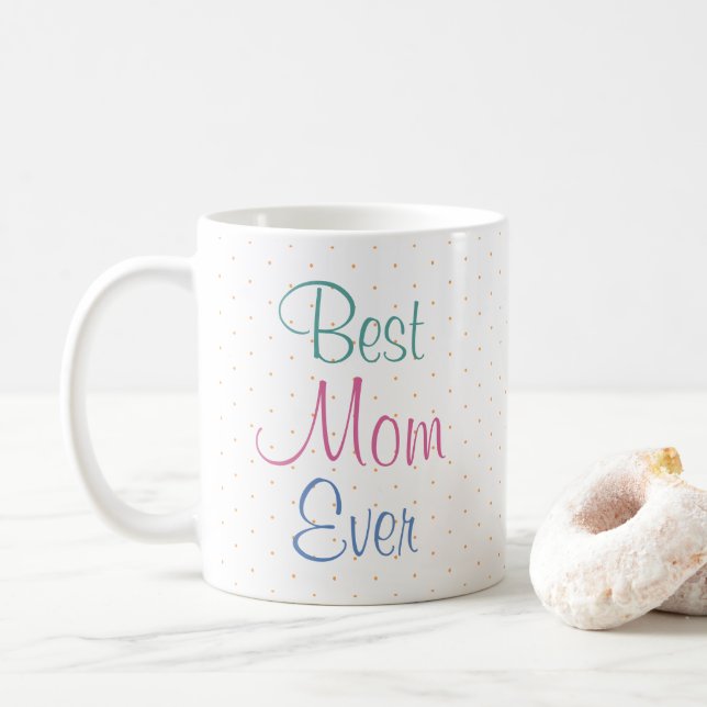 Mothers Day Gift Modern Elegant Colourful Template Coffee Mug (With Donut)