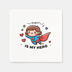 Mother's Day Gift Mum Is My Hero Napkin