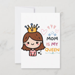 Mother's Day Gift Mum Is My Queen RSVP Card