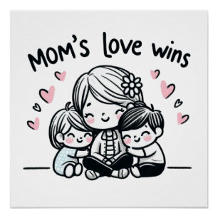 Mother's Day Gift Mum's Love Wins Poster