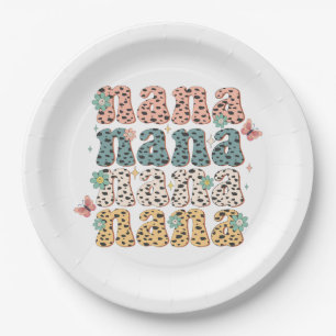 Mother's Day Gift Nana Flower Paper Plate