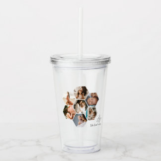 Mother's Day Gift Personalised MOMMY Photo Collage Acrylic Tumbler