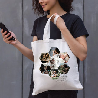 Mother's Day Gift Personalised MOMMY Photo Collage Tote Bag