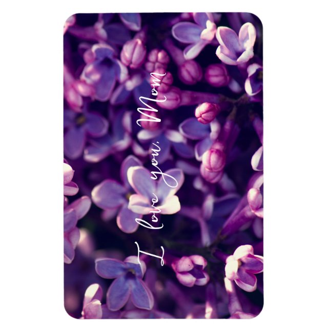 Mother's Day, Gift, Photo lilac flower, Wedding, Magnet (Vertical)