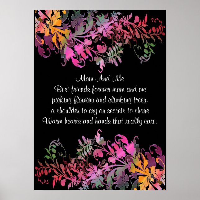 Mother's Day Gift Poster Print - Enchanting Flower (Front)