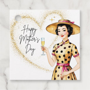 Mother's Day Gift Tags - Asian Lady With Gold Hat
