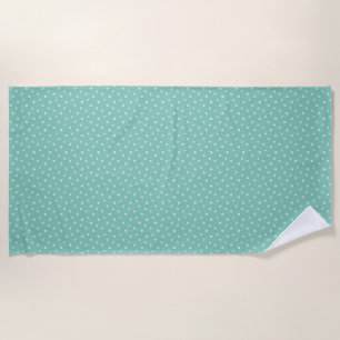 Mother's Day Gift Tiny Daisies On Mint Beach Towel