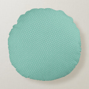 Mother's Day Gift Tiny Daisies On Mint Round Cushion