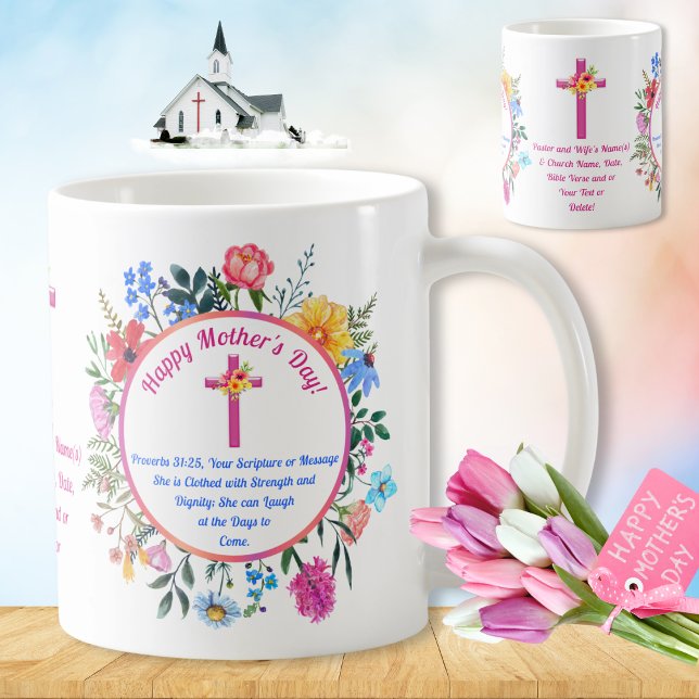Mother's Day Gifts in BULK for Church, Proverbs 31 Coffee Mug (Bulk Mother's Day gifts for church. Proverbs 31 mug. Christian Mother's Day Gifts. Proverbs 31:25.)