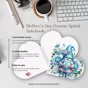Mother's Day Gnome Spiral Notebook