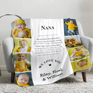 Mother's Day Grandma Grammy Nana from Grandkids Fleece Blanket