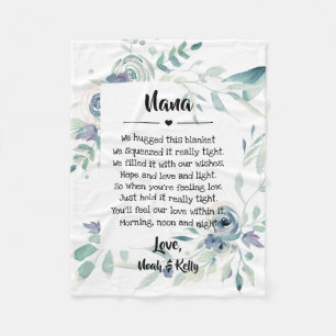 Mother's Day Grandma Grammy Nana from Grandkids Fleece Blanket