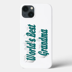 Mothers Day Grandma green typography iPhone 13 Case