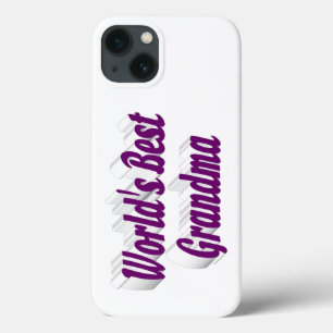 Mothers Day Grandma purple typography iPhone 13 Case