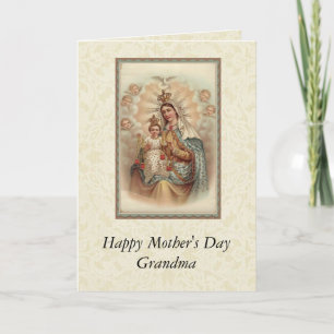 Mother's Day Grandma Virgin Mary Child Jesus Card