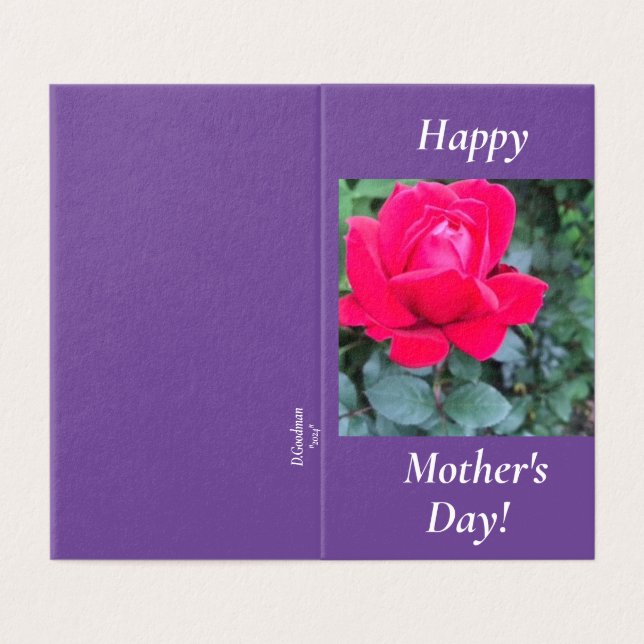 Mother's Day Greeting Card (Outside Unfolded)