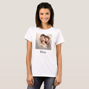 Mother's Day Happy Family Mum Custom Photo Name  T-Shirt