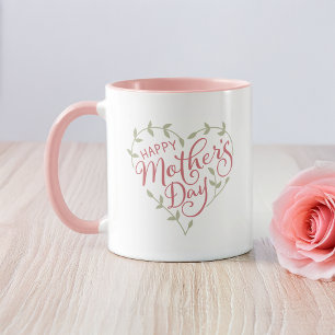 Mother's Day Heart 2 Photo Personalised Mug