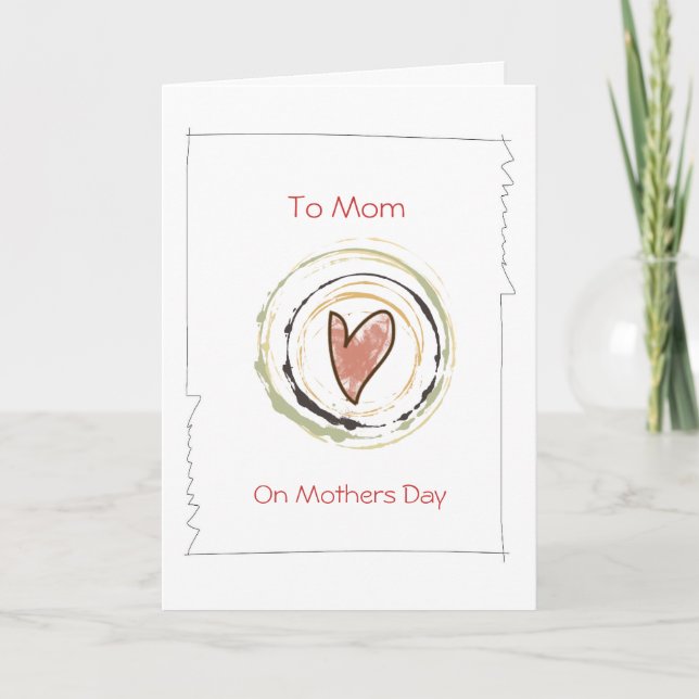 mothers day heart greeting card (Front)