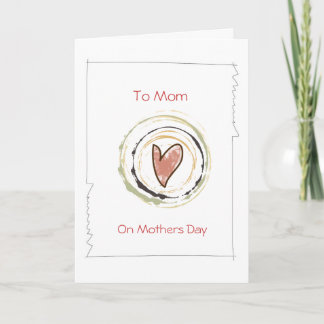 mothers day heart greeting card