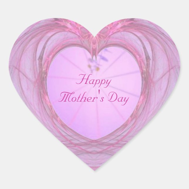 Mother's Day Heart Heart Sticker (Front)