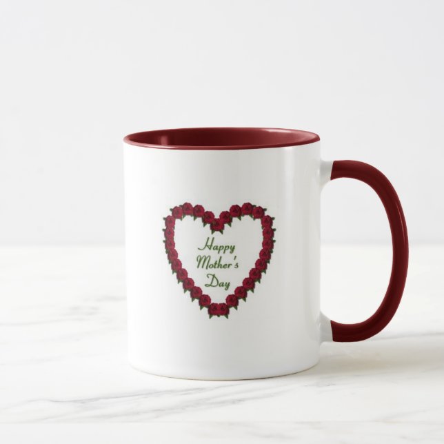 Mother's Day Heart of Roses Mug (Right)