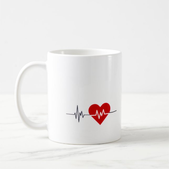 Mother's Day - Heartbeat Coffee Mug (Left)