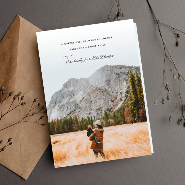 Mother's Day Heartfelt Quote Folded Holiday Card (Creator Uploaded)