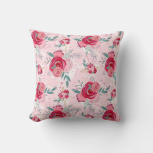 Mothers Day Hot Pink Rose  Cushion