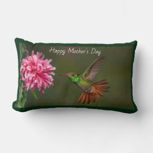 Mother's day Hummingbird Lumbar Cushion