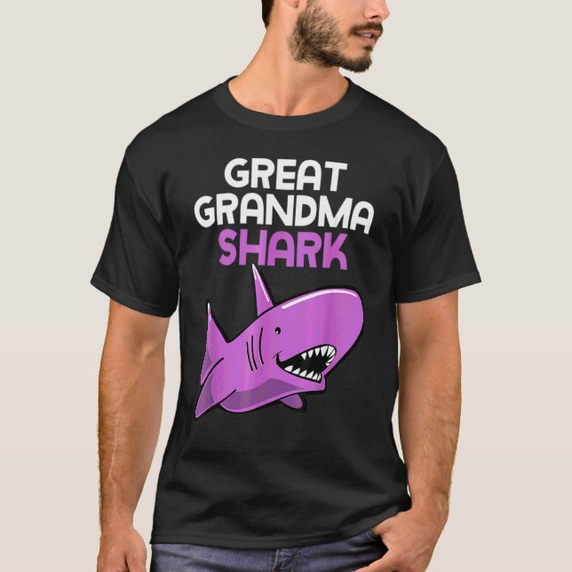Mother's Day  Humour For Great Grandma Shark 1 T-Shirt (Front)