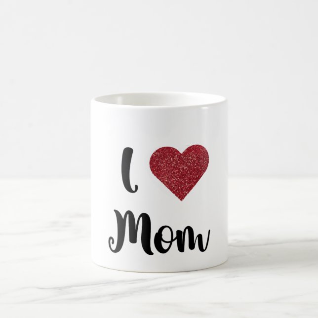 Mother's Day I Love Mum Heart Explosion Gift  Coffee Mug (Center)