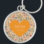 Mothers Day,,I Love You,Flowers Pattern,Love Heart Key Ring<br><div class="desc">Mothers Day, Gift for Mom, I Love You, Flowers Pattern, Love Heart, Modern, Cute</div>