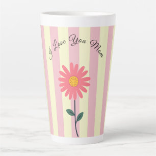 Mothers Day,I Love You Mum,Best Mum Ever, Modern Latte Mug