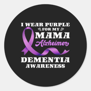 Mothers Day I Wear Purple For My Mama Heimerheimer Classic Round Sticker