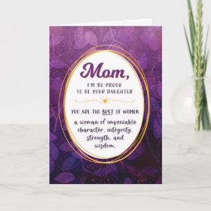 Mother's Day, I'm Proud to be Your Daughter Card