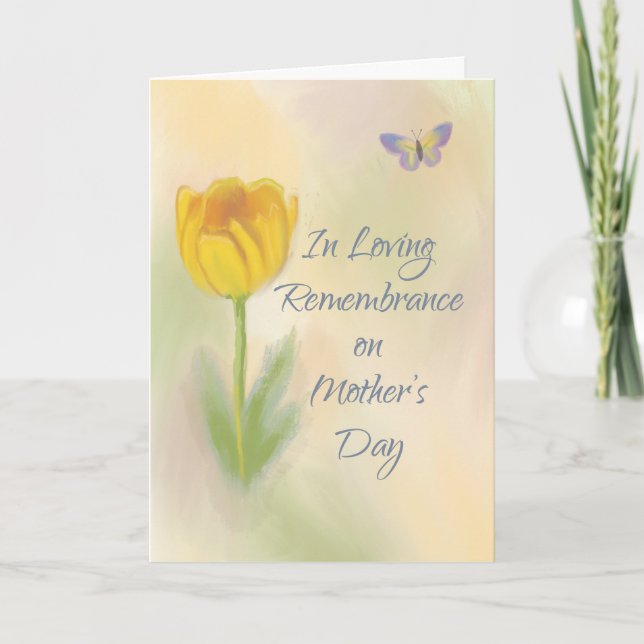 Mothers Day In Remembrance of Child Watercolor Fl Card (Front)